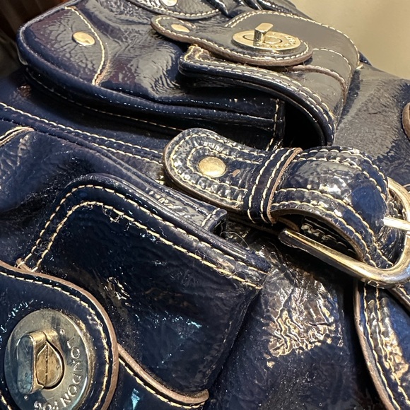 London Fog Dark Blue Shoulder Bag - Picture 2 of 4